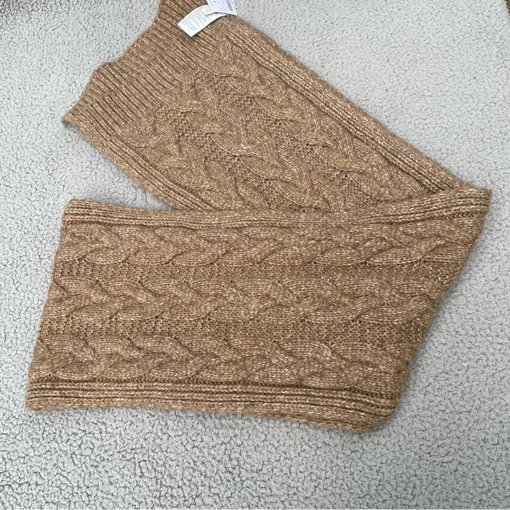 J.Crew Scraf Mens 41x11Fisherman Chucky Knit Wool Blended winter cozy comfy NEW
